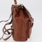Gucci Vintage Bamboo Backpack Leather Brown Leather Backpack Bag (Pre-Loved)