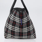Burberry Nova Check Handbag Nylon Black Nylon Handbag (Authentic Pre-Loved)