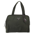 Prada Zip Around Tote Tessuto Khaki Nylon Handbag (Authentic Pre-Loved)