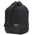 Prada Drawstring Wristlet Bucket Bag Tessuto Black Nylon Handbag (Pre-Loved)