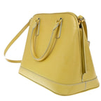Prada Open Promenade Bag Saffiano Leather Yellow Leather Handbag (Authentic Pre-Loved)