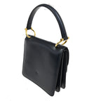 Celine Gancini Handbag Leather Navy Leather Handbag (Authentic Pre-Loved)