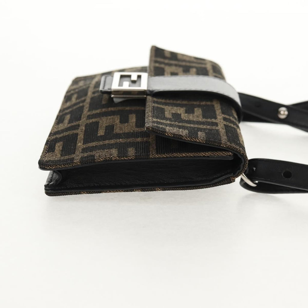Fendi Baguette Convertible Belt Bag Zucca Canvas Black Canvas Bag (Authentic Pre-Loved)