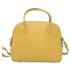 Celine Handbag Leather Yellow Leather Handbag (Authentic Pre-Loved)