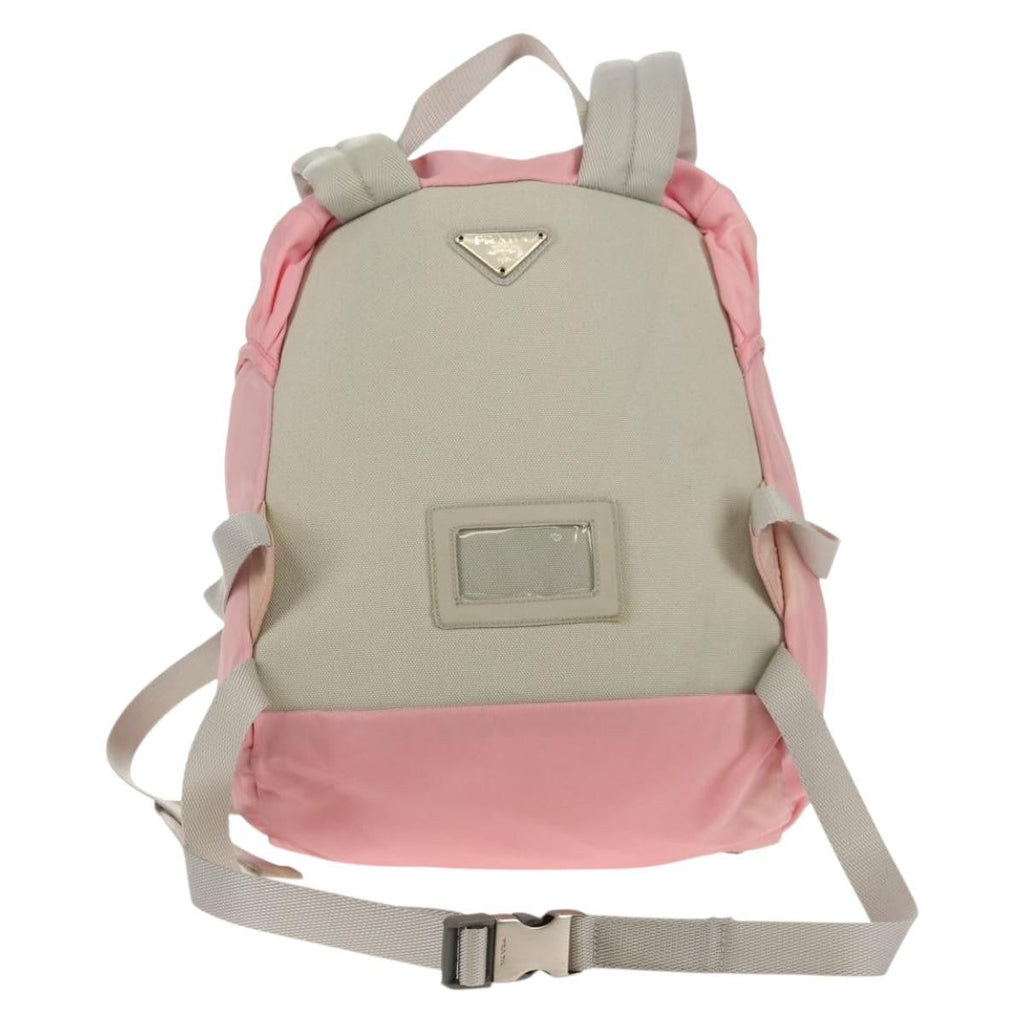 Prada Double Buckle Backpack Tessuto Pink Nylon Backpack Bag (Authentic Pre-Loved)