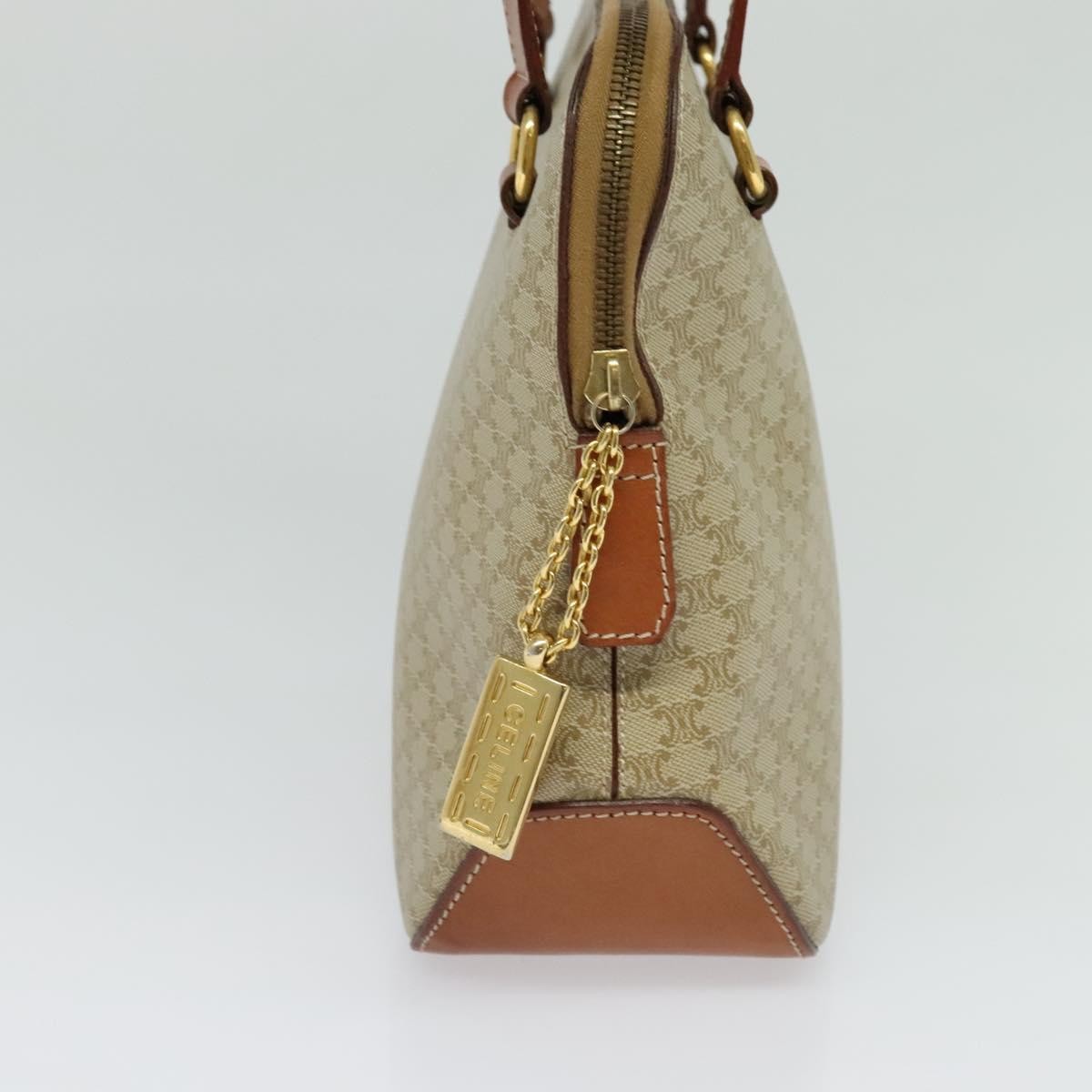 Celine Vintage Macadam Handbag Canvas Beige Canvas Handbag (Authentic Pre-Loved)