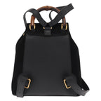 Gucci Vintage Bamboo Backpack Suede Black Suede Backpack Bag (Authentic Pre-Loved)