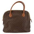 Celine Vintage Macadam Handbag Macadam Brown Canvas Bag (Authentic Pre-Loved)