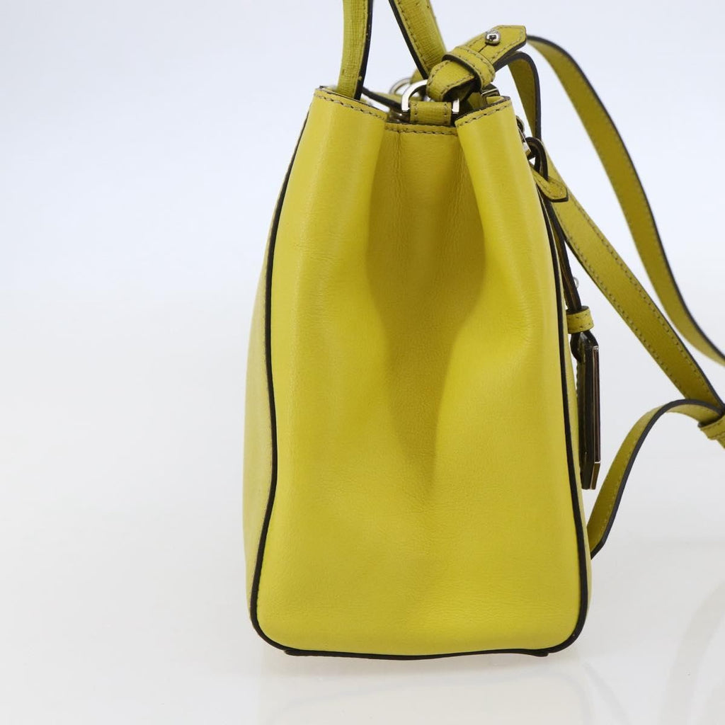 Fendi 2Jours Bag Leather Yellow Leather Handbag (Authentic Pre-Loved)