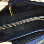 Prada Promenade Bag Saffiano Leather Blue Leather Handbag (Authentic Pre-Loved)
