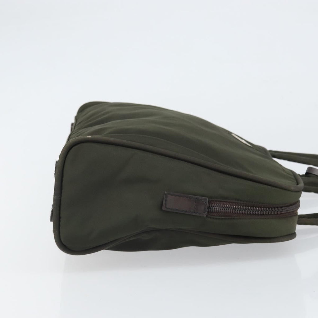 Prada Zip Around Tote Tessuto Khaki Nylon Handbag (Authentic Pre-Loved)