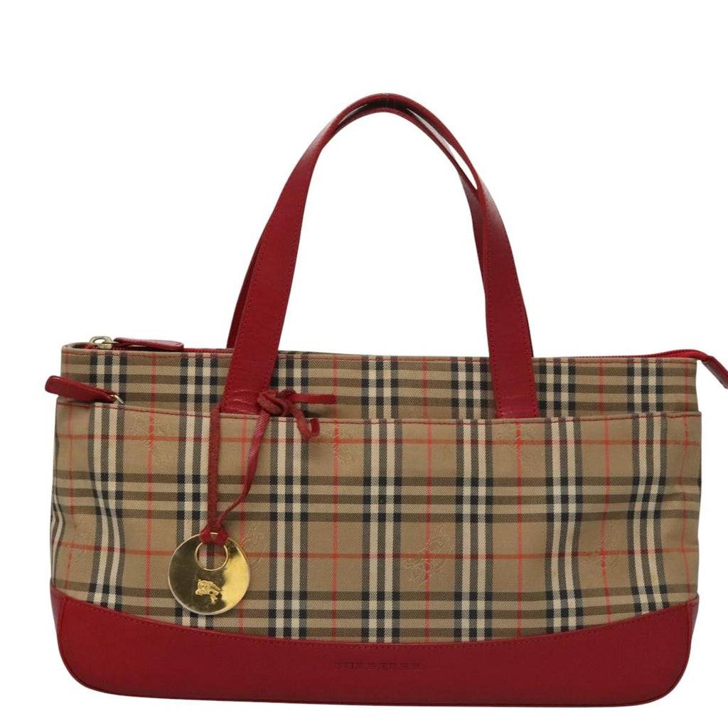 Burberry Nova Check Handbag Nova Check Canvas And Leather Beige Canvas Handbag (Authentic Pre-Loved)