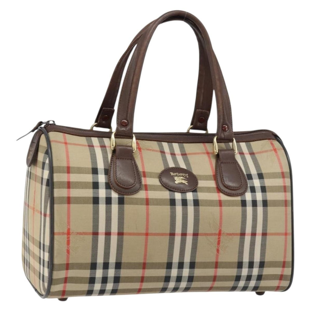 Burberry Nova Check Handbag Nova Check Canvas Beige Canvas Handbag (Authentic Pre-Loved)