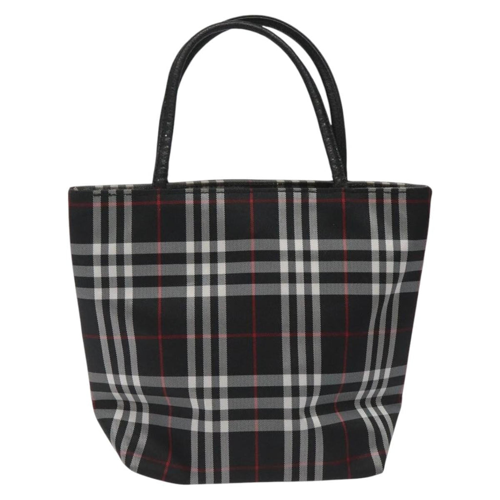 Burberry Nova Check Tote Nylon Black Nylon Handbag (Authentic Pre-Loved)