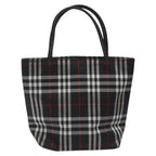 Burberry Nova Check Tote Nylon Black Nylon Handbag (Authentic Pre-Loved)