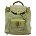 Gucci Gucci Bamboo Backpack Daim Green Suede Backpack Bag (Authentic Pre-Loved)