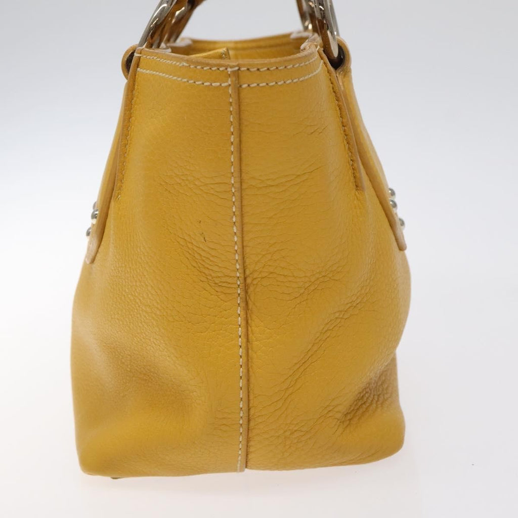 Prada Vintage Handbag Leather Yellow Leather Handbag (Authentic Pre-Loved)