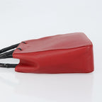 Gucci Vintage Bamboo Handle Bag Leather Red Leather Handbag (Authentic Pre-Loved)