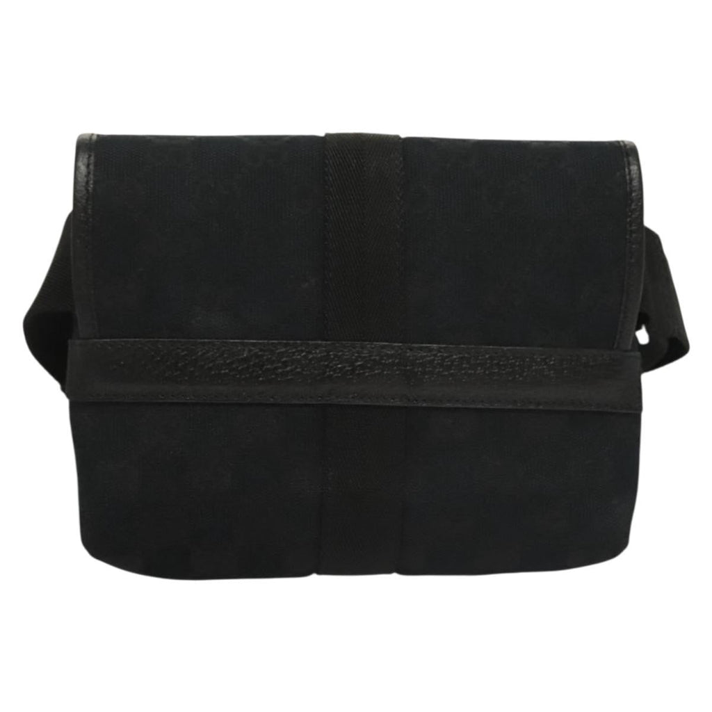 Gucci Buckle Belt Bag Gg Canvas Black Canvas Bag (Authentic Pre-Loved)
