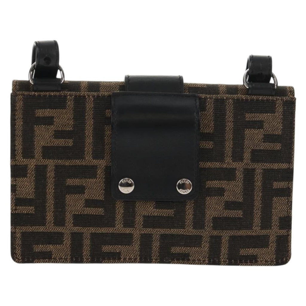 Fendi Baguette Convertible Belt Bag Zucca Canvas Black Canvas Bag (Authentic Pre-Loved)