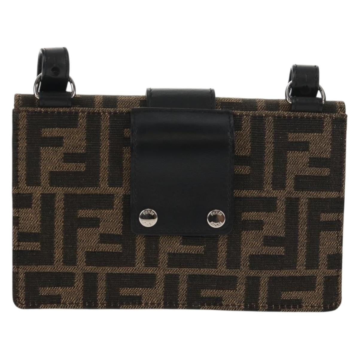 Fendi Baguette Convertible Belt Bag Zucca Canvas Black Canvas Bag (Authentic Pre-Loved)
