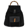 Gucci Gucci Bamboo Backpack Daim Black Suede Backpack Bag (Authentic Pre-Loved)