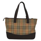 Burberry Nova Check Handbag Nova Check Canvas And Leather Beige Canvas Handbag (Authentic Pre-Loved)