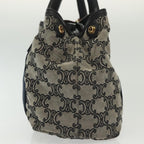 Celine Vintage Macadam Handbag Macadam Navy Canvas Bag (Authentic Pre-Loved)