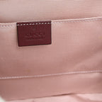 Gucci Sylvie 1969 Top Handle Bag Leather And Wicker Red Leather Handbag (Authentic Pre-Loved)