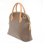 Celine Vintage Macadam Handbag Canvas And Leather Brown Canvas Handbag (Authentic Pre-Loved)