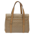 Celine Vintage Macadam Handbag Canvas And Leather Beige Canvas Handbag (Authentic Pre-Loved)