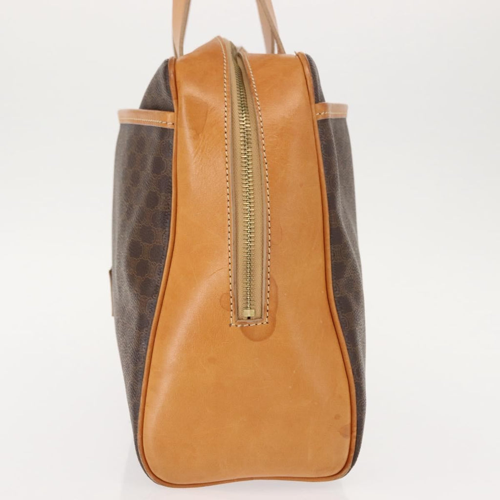 Celine Vintage Macadam Handbag Canvas And Leather Brown Canvas Handbag (Authentic Pre-Loved)