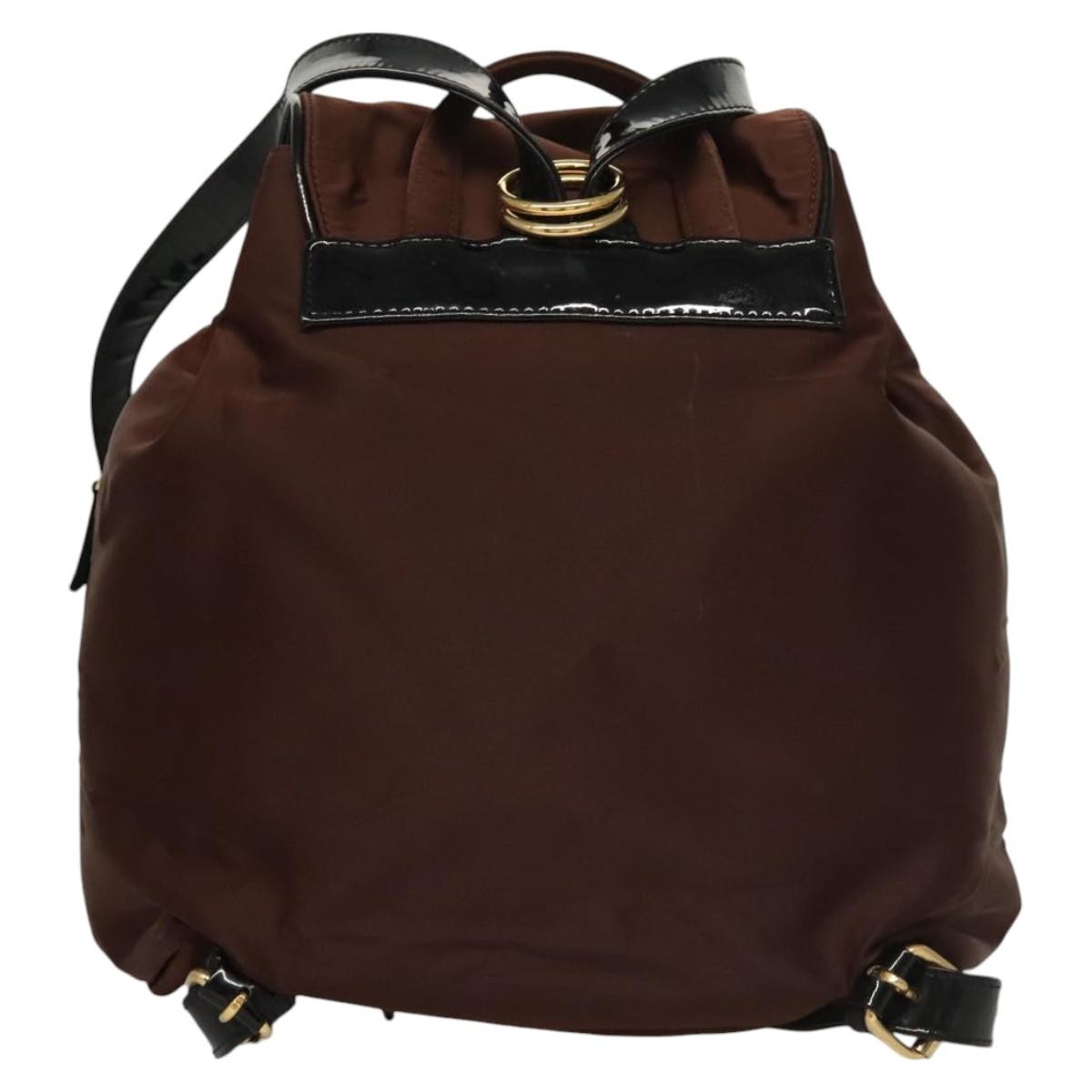 Balenciaga Vintage Backpack Nylon Brown Nylon Backpack Bag (Authentic Pre-Loved)