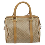 Celine Vintage Macadam Handbag Canvas And Leather Beige Canvas Handbag (Authentic Pre-Loved)