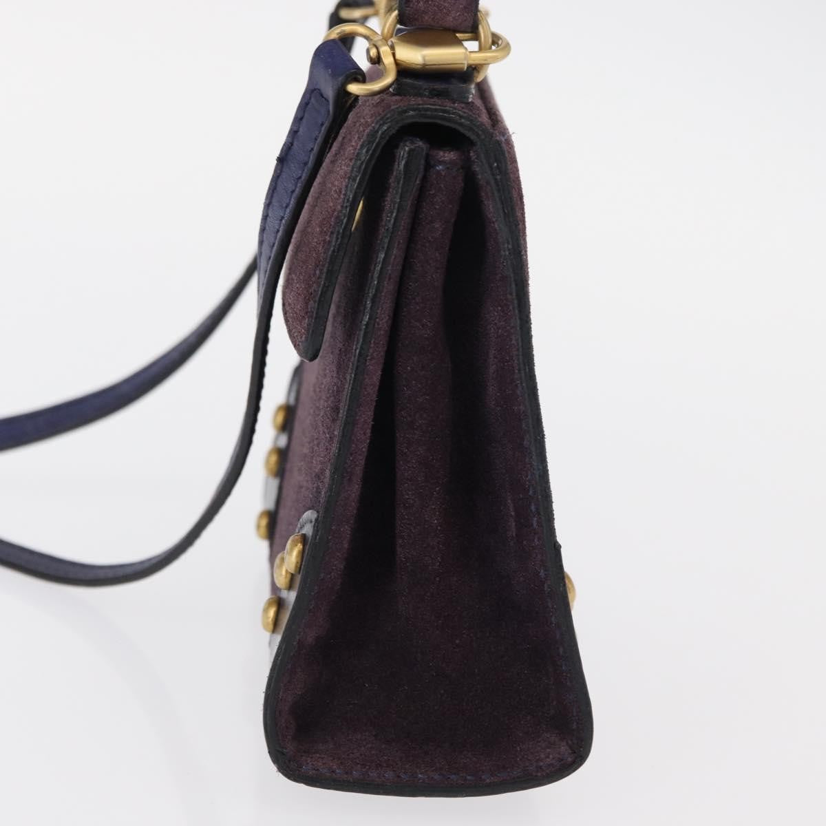 Celine Handbag Suede Purple Suede Handbag (Authentic Pre-Loved)