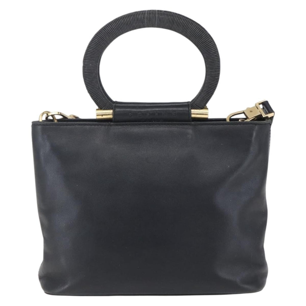 Celine Handbag Leather Black Leather Handbag (Authentic Pre-Loved)