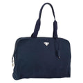 Prada Zip Around Tote Tessuto Navy Nylon Handbag (Authentic Pre-Loved)
