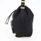 Prada Duet Drawstring Bucket Bag Tessuto Black Nylon Bag (Authentic Pre-Loved)