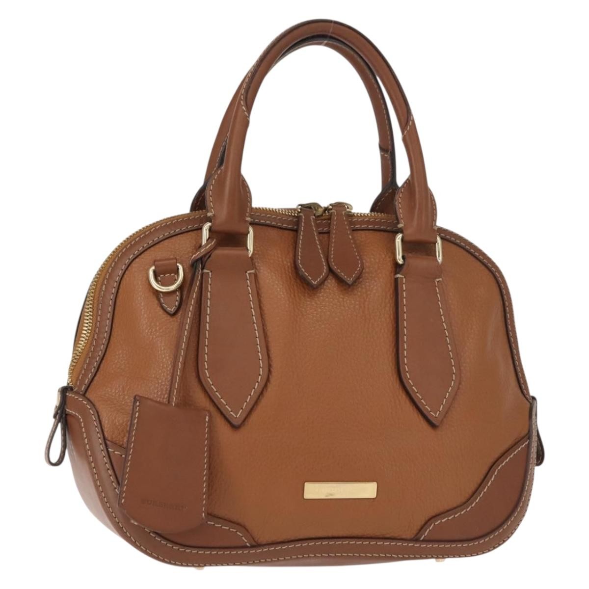 Burberry Orchard Bag Smooth Leather Brown Leather Handbag (Authentic Pre-Loved)