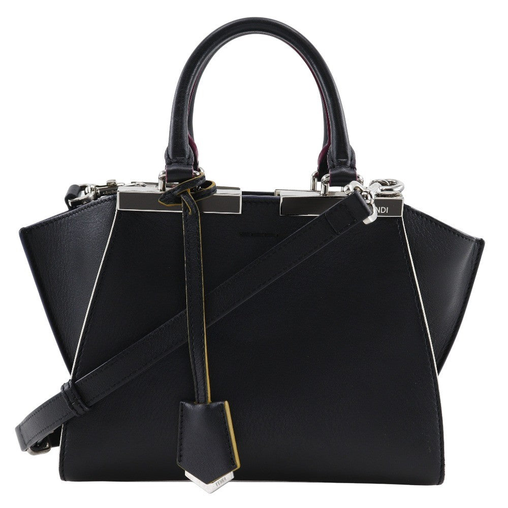 Fendi Petite 3Jours Bag Leather Black Leather Handbag (Authentic Pre-Loved)