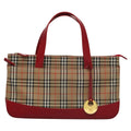 Burberry Nova Check Handbag Nova Check Canvas And Leather Beige Canvas Handbag (Authentic Pre-Loved)