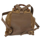 Gucci Vintage Bamboo Backpack Suede Brown Suede Backpack Bag (Authentic Pre-Loved)