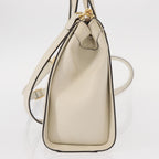 Gucci Ophidia Top Handle Tote Leather White Leather Handbag (Authentic Pre-Loved)
