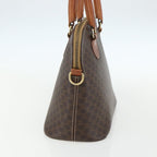 Celine Vintage Macadam Handbag Canvas And Leather Brown Canvas Handbag (Authentic Pre-Loved)
