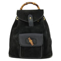 Gucci Gucci Bamboo Backpack Daim Black Suede Backpack Bag (Authentic Pre-Loved)