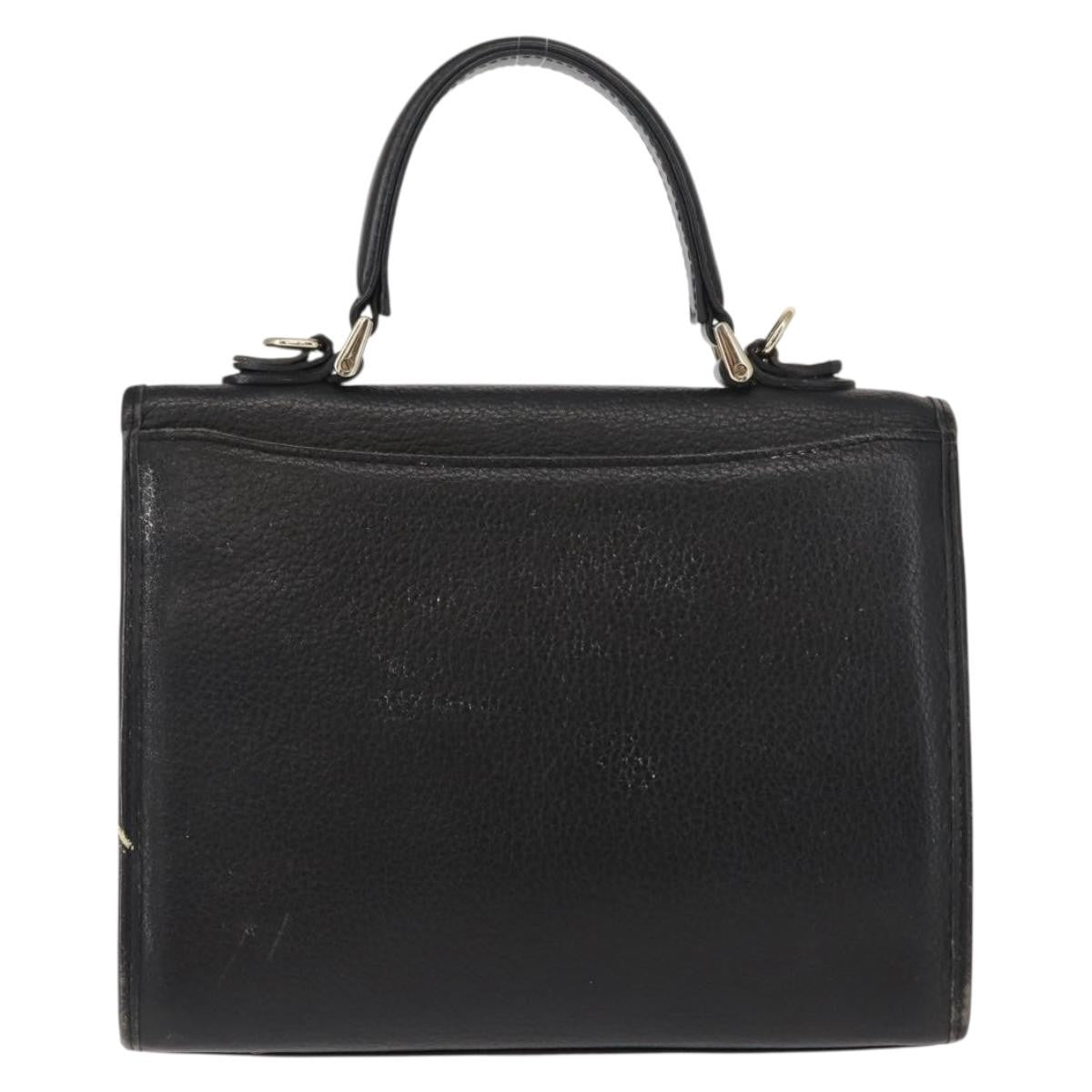 Burberry Vintage Handbag Leather Black Leather Handbag (Authentic Pre-Loved)