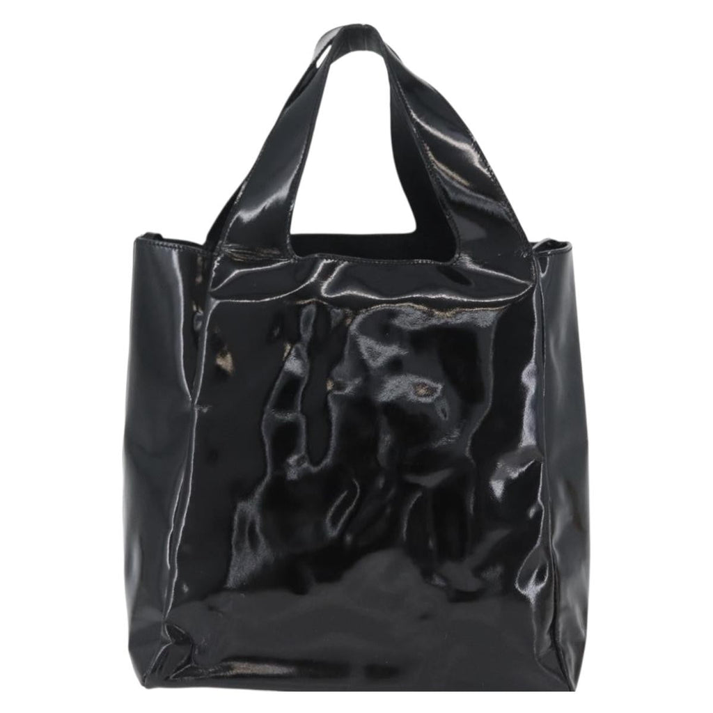 Prada Vintage Handbag Patent Leather Black Patent_Leather Handbag (Authentic Pre-Loved)