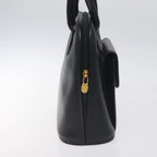 Celine Circle Logo Handbag Leather Black Leather Bag (Authentic Pre-Loved)