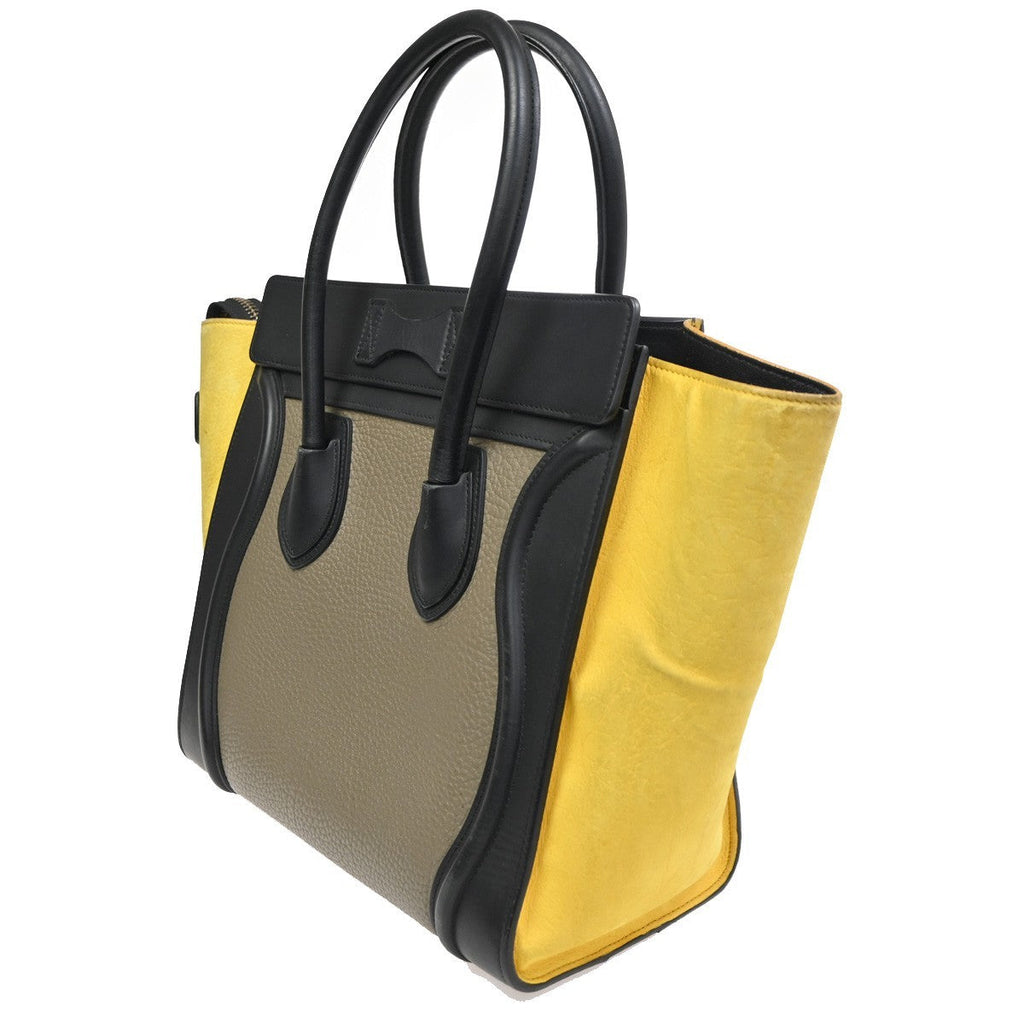 Celine Tricolor Luggage Bag Leather Multicolour Leather Handbag (Authentic Pre-Loved)