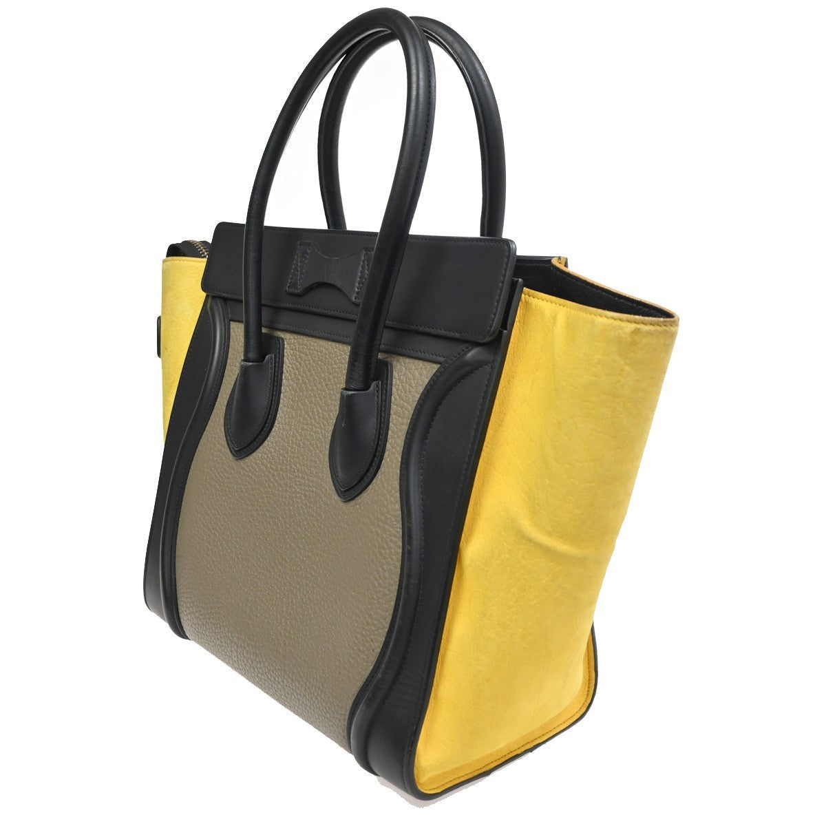 Celine Tricolor Luggage Bag Leather Multicolour Leather Handbag (Authentic Pre-Loved)